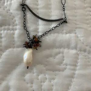 Freshwater pearl and bead necklace